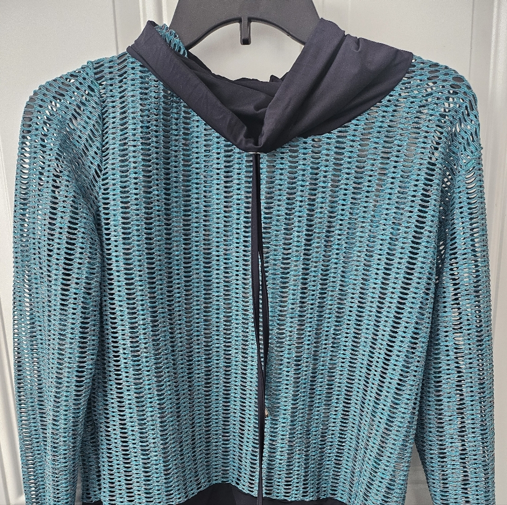 Y2k Blue Mesh Athletic top